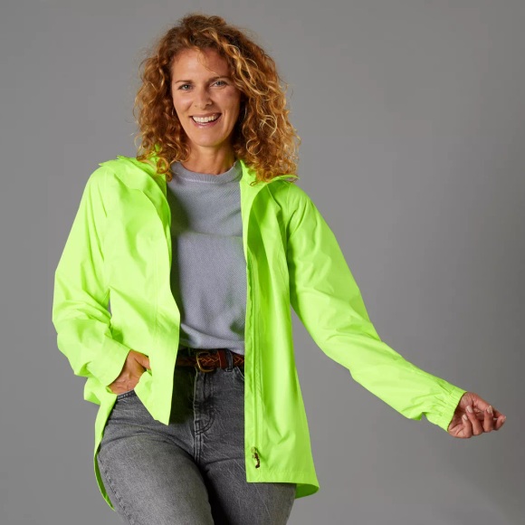 Fahrrad Regenjacke City 120 Damen Sichtbarkeit Psa-zertifiziert Neongelb Damen Gelb 48/XL