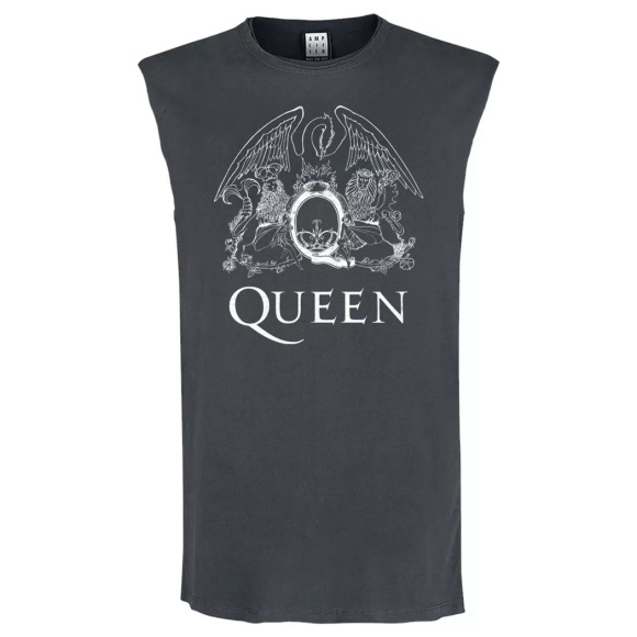 Amplified - Royal Crest Ärmelloses Oberteil, M, Charcoal Black