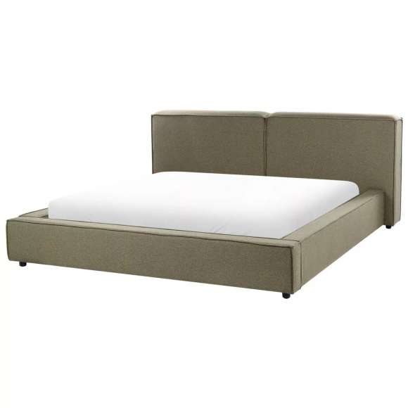 Beliani - Bett mit Lattenrost aus Polyester Retro LINARDS, 180x200 cm, Grün