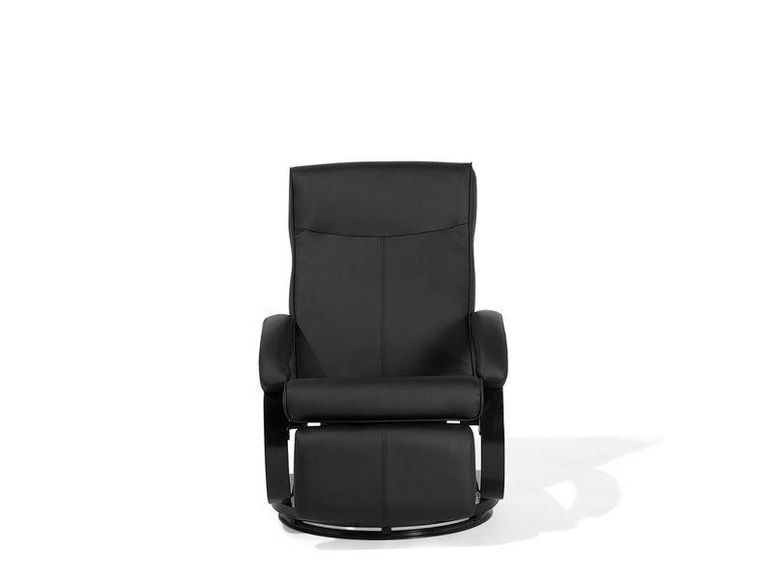 Beliani Sessel schwarz Kunstleder MIGHT