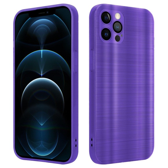 Hülle für Apple iPhone 12 PRO MAX im Brushed Design