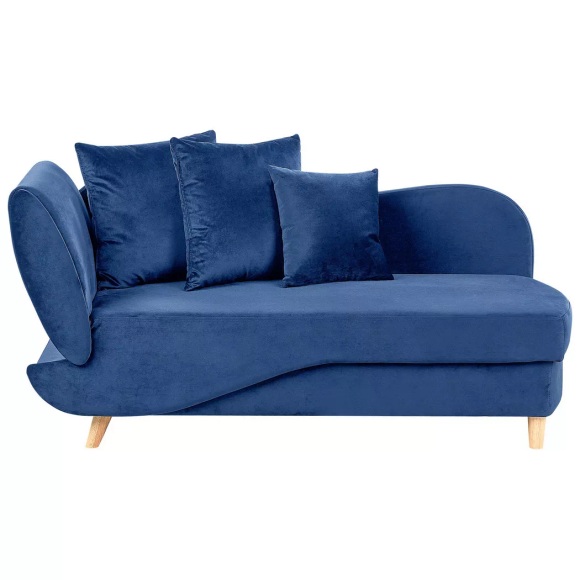Chaiselongue aus Samtstoff Retro MERI Chaiselongue aus Samtstoff Retro MERI