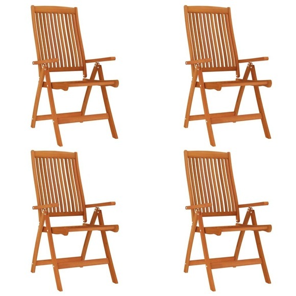 vidaXL Klappbare Gartenstühle 4 Stk. Massivholz Eukalyptus
