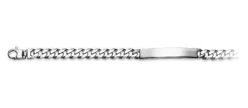 Plaketten-armband Silber 925 Panzer, 7.2mm, 19cm Unisex Silber 19cm
