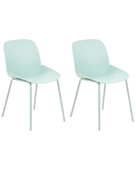 Set mit 2 Stühlen aus Kunststoff Modern MILACA Set mit 2 Stühlen aus Kunststoff Modern MILACA