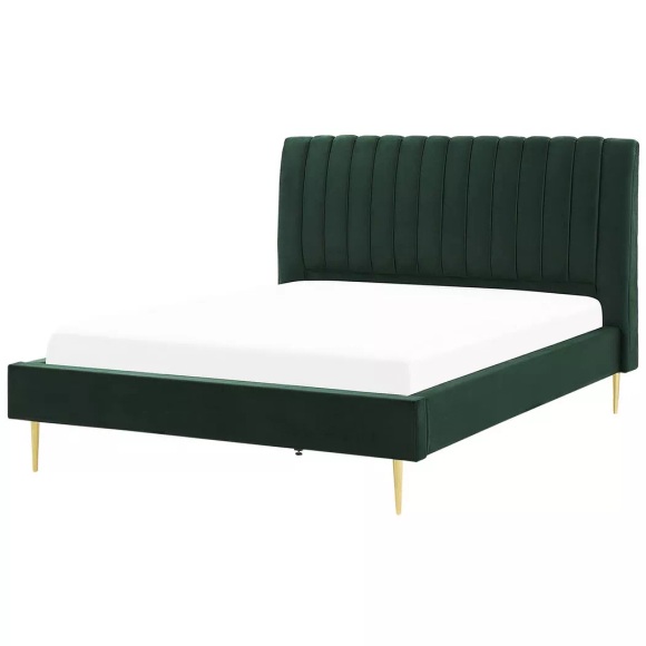Bett mit Lattenrost aus Samtstoff Modern MARVILLE Bett mit Lattenrost aus Samtstoff Modern MARVILLE