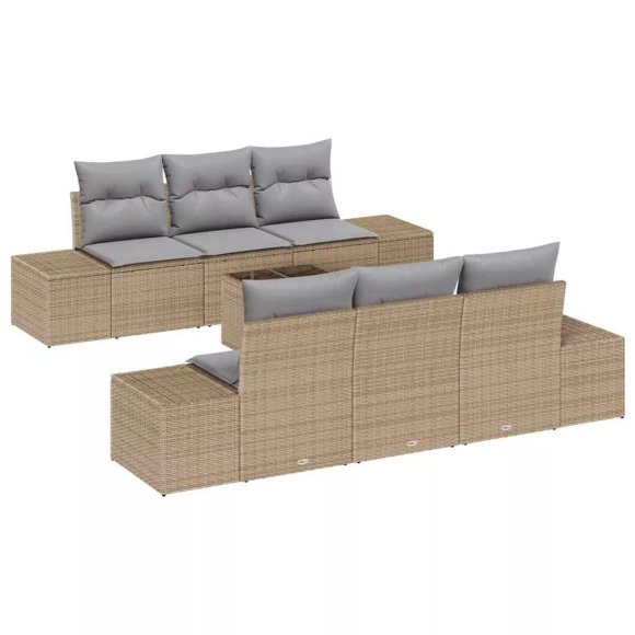 VidaXL - Garten-sofa poly-rattan, One Size, Beige