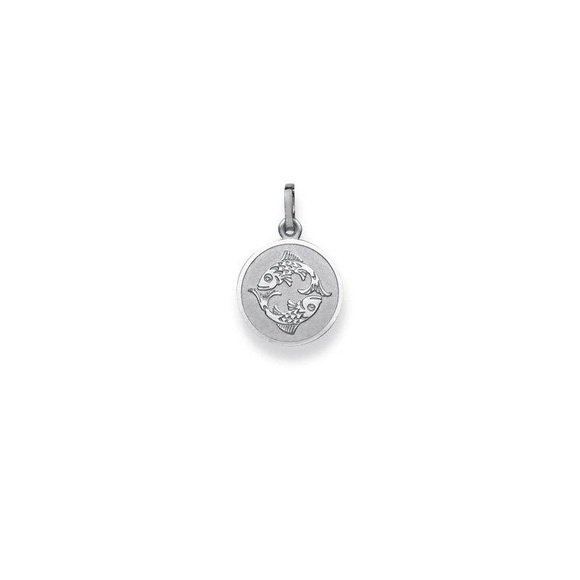 Anhänger Sternzeichen Fische Weissgold 750, 19x12mm Damen ONE SIZE