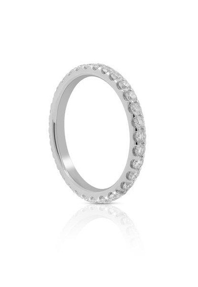 Mémoire Ring Diamant 1.00ct. Weissgold 750 Damen Silber 54