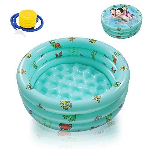 Planschbecken, Kinderpool Babypool Ø100x27cm Kinder Aufstellpool Aufblasbarem Baby Pool Multicolor