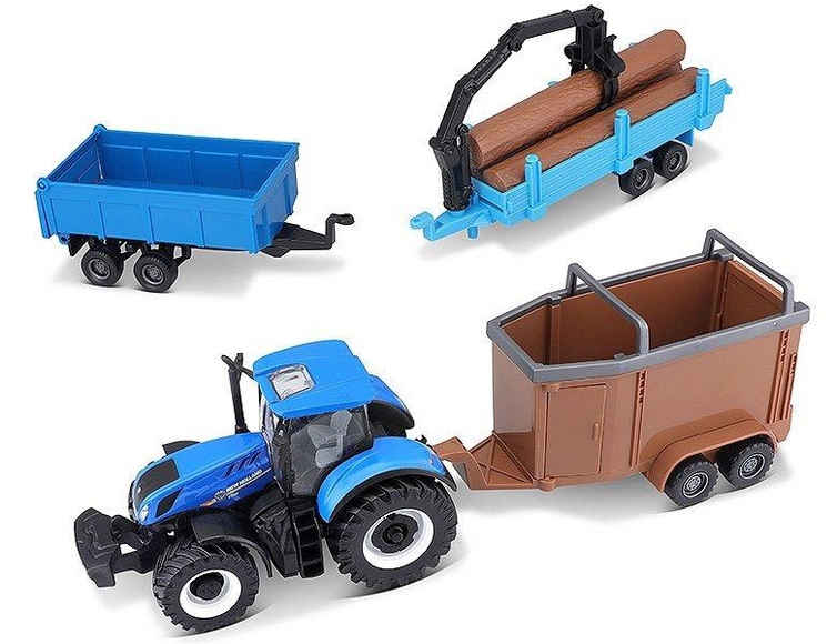 Burago - Traktoren Set New Holland mit 3 Anhänger - ab 3 Jahren