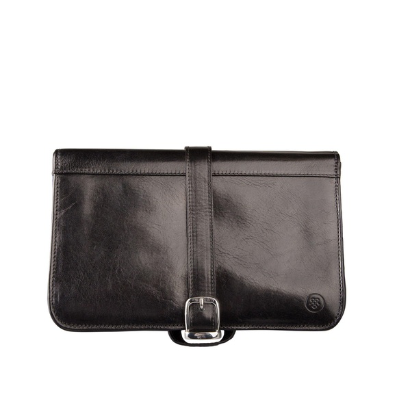 Pratello - Hängende Leder Kulturtasche Unisex Schwarz ONE SIZE