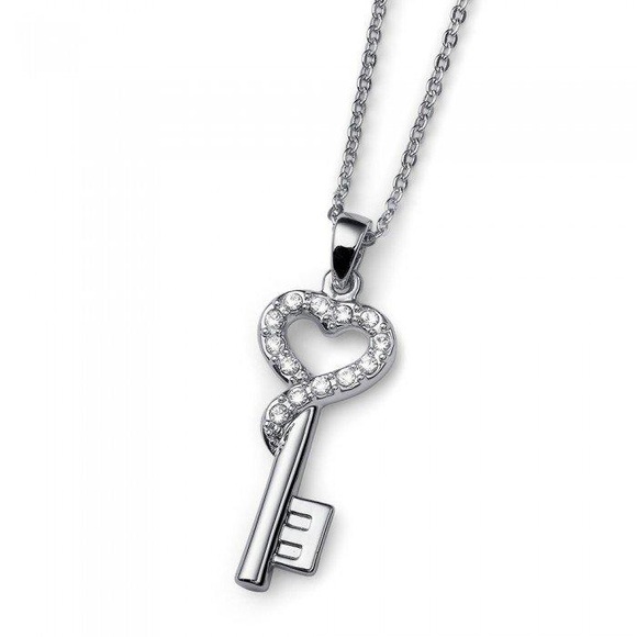 Kette Closed Heart Damen Silber 45cm