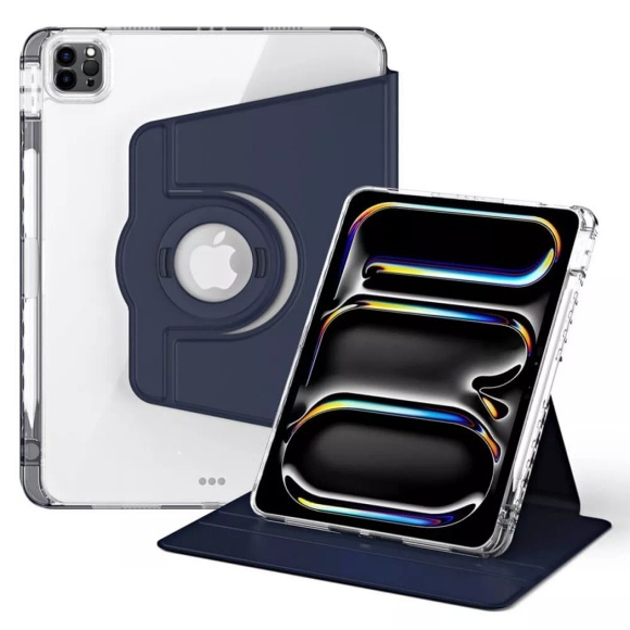 Cover-Discount - iPad Air / Pro 11 2in1 drehbare Hülle mit Rückseite + Deckel, Weiss Bunt,