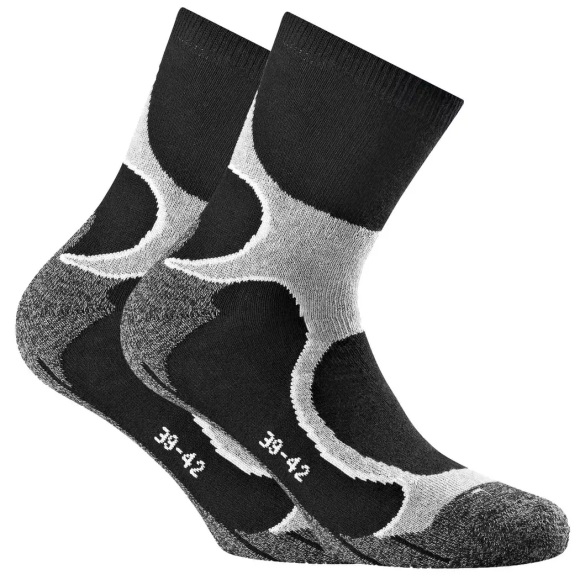 Rohner Socks Runningsocken Grau/Schwarz 2er-Pack