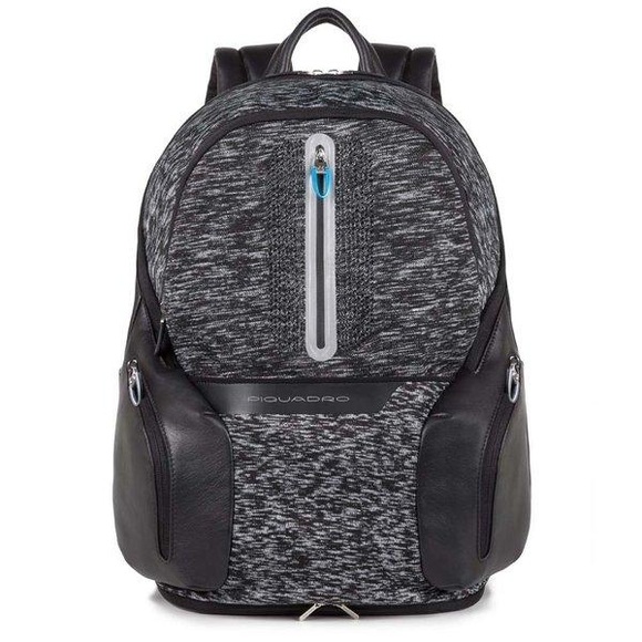 Piquadro Coleos – Laptoprucksack mit iPad®10,5’’/iPad 9,7”-Fach und Power Bank in schwarz
