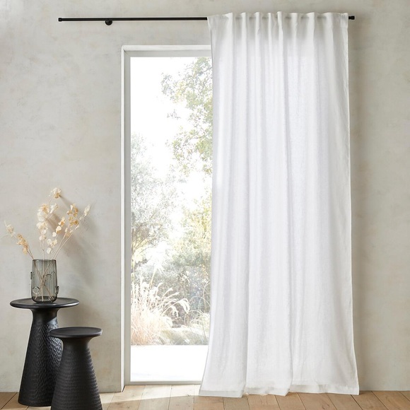 Vorhang Private Mit Faltenband Unisex Weiss 140x180 cm