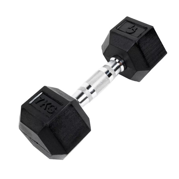 Sechseckige Hantel Aus Gummi | Mehrere Gewichtemehrere Gewichte Unisex 7KG
