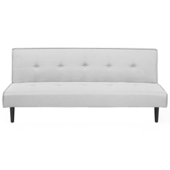 Beliani 3-Sitzer Sofa Polsterbezug hellgrau VISBY
