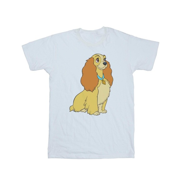 Lady And The Tramp Lady Spaghetti Heart Tshirt Unisex Weiss 116