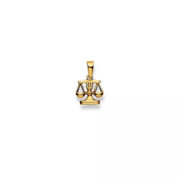Anhänger Sternzeichen Waage Gelbgold 750, 17x11mm Damen Gelbgold ONE SIZE