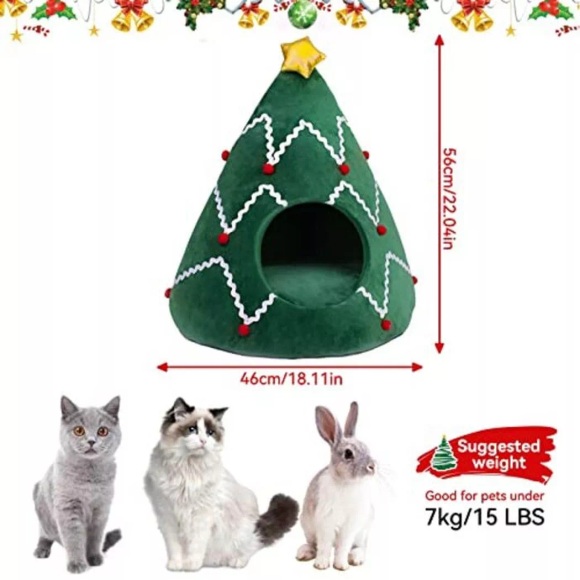 Alopini - Baum Katzenhöhle Katzenbett flauschig, Kuschelhöhle Katzen Kätzchen Hund Kaninchen Schlafsack Katze, One Size, Multicolor
