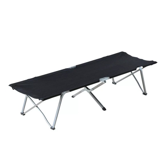 Northio - Feldbett Campingbett mit Tasche Schwarz, One Size