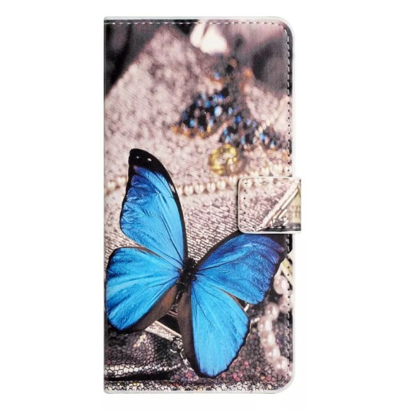 iPhone 15 Pro Max - Leder Etui Hülle Schmetterling