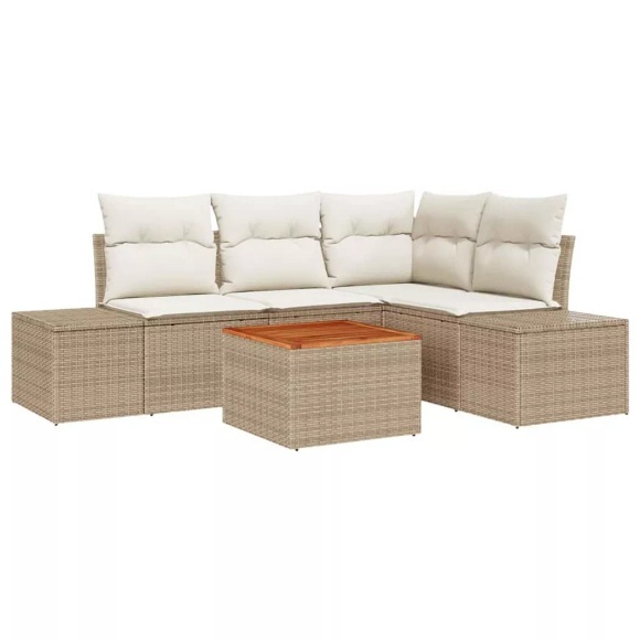 VidaXL - Garten-sofa poly-rattan, One Size, Beige