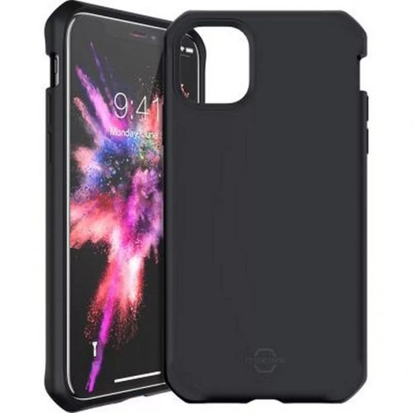 ITSkins - iPhone 11 Pro Hybrid Silk Schutz Hardcase Hülle (Fallschutz 2 Meter) - Schwarz (Matt)