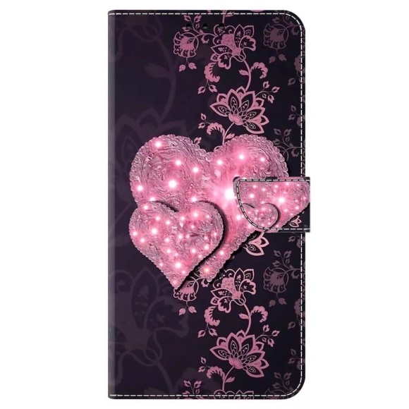 iPhone 15 Pro - 3D-Effekt Hülle Etui Herzen