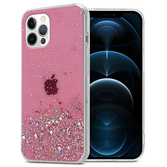 Hülle für Apple iPhone 12 PRO MAX TPU Silikon mit funkelnden Glitter
