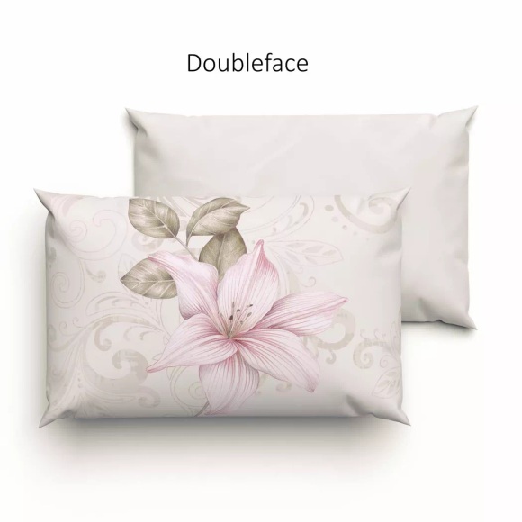 Bettwäsche mit schönem Blumenprint in rosa und olive