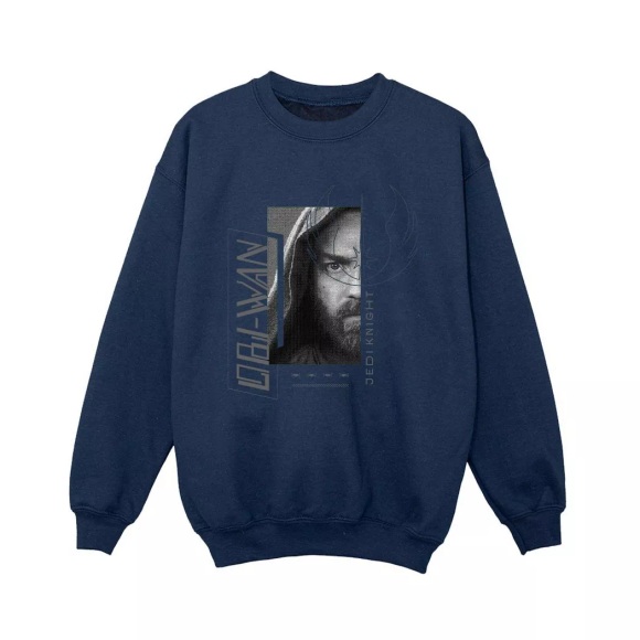 Obiwan Kenobi Jedi Scifi Collage Sweatshirt Jungen Marine 116