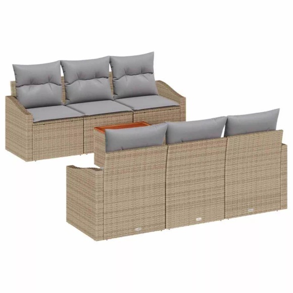 VidaXL - Garten-sofa poly-rattan, One Size, Beige