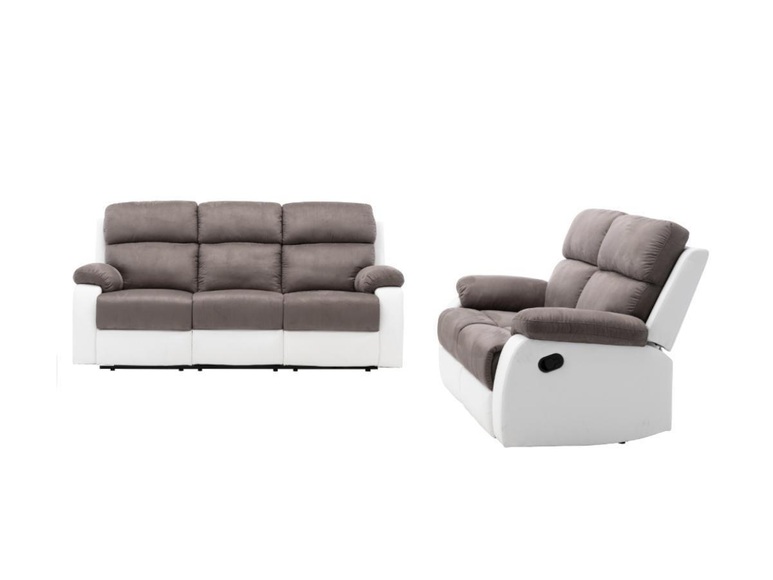 Couchgarnitur mit Relaxfunktion 3+2 TOLZANO Microfaser Kunstleder Couchgarnitur mit Relaxfunktion 3+2 TOLZANO Microfaser Kunstleder