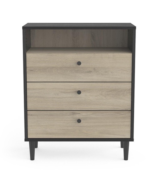 Kommode Mit 3 Schubladen Und 1 Ablage Arty - Aus Französischer Herstellung Unisex Braun ONE SIZE