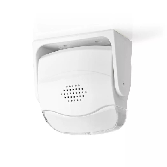 Bewegungsmelder Alarm | Batteriebetrieben | 3x Aaa/lr03 | 80 Db | Meldereichweite: 1,10 M | Melderwinkel: 10° | Decke / Wand | Weiß Unisex 50X50MM