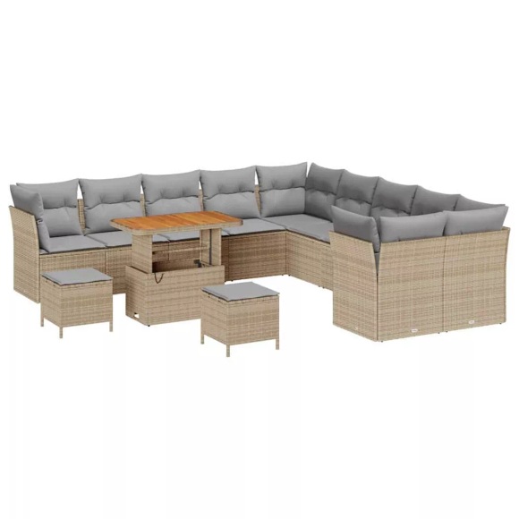 VidaXL - Garten-sofa poly-rattan, One Size, Beige