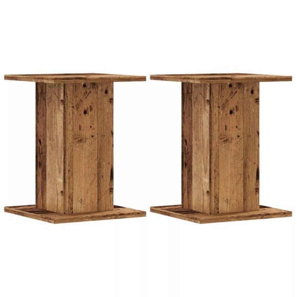 vidaXL Pflanzenständer 2 Stk. Altholz-Optik 30x30x40 cm Holzwerkstoff