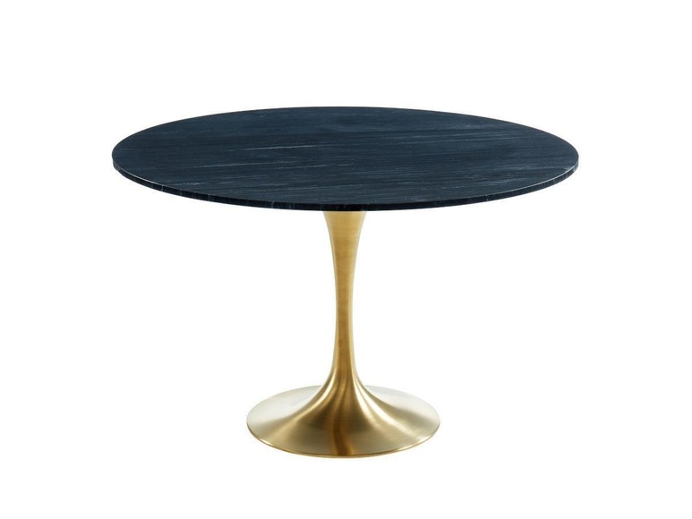 Esstisch rund Marmor Metall Goldfarben NORAH Esstisch rund Marmor Metall Goldfarben NORAH