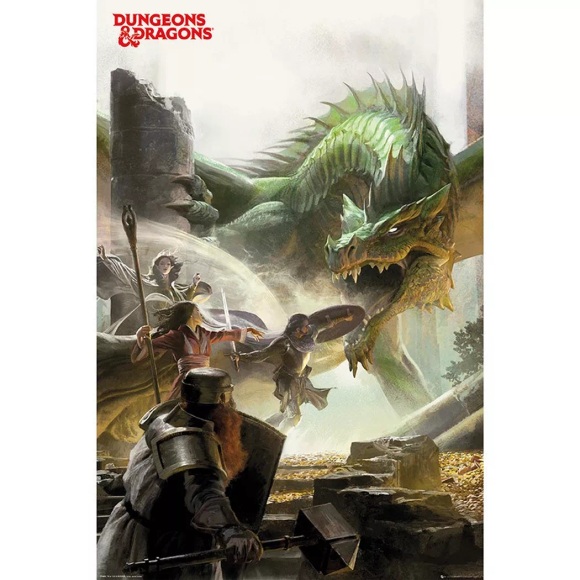 Dungeons and Dragons Adventures Poster Mehrfarbig