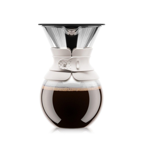 Kaffeebereiter mit Permanent-Kaffeefilter POUR OVER 1.0 L Cremefarben Kaffeebereiter mit Permanent-Kaffeefilter POUR OVER 1.0 L Cremefarben
