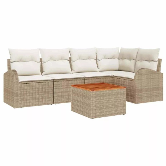VidaXL - Modulares sofa poly-rattan, One Size, Beige