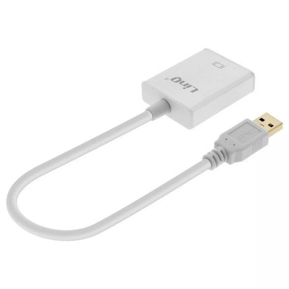 LinQ USB 3.0 bis HDMI Female to Full HD Video Adapter Silver Silber