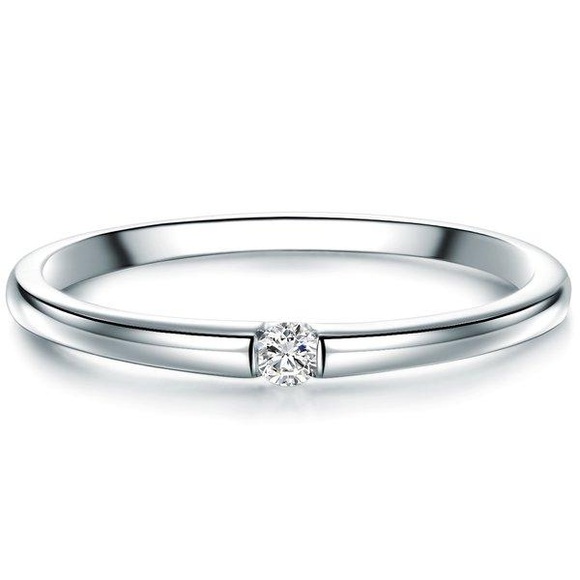 Damen Diamant-ring Damen Silber 56