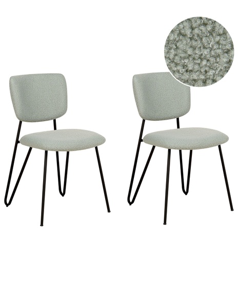 Set mit 2 Stühlen aus Bouclé Modern NELKO Set mit 2 Stühlen aus Bouclé Modern NELKO