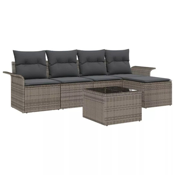 VidaXL - Modernes outdoor-sofa poly-rattan, One Size, Grau
