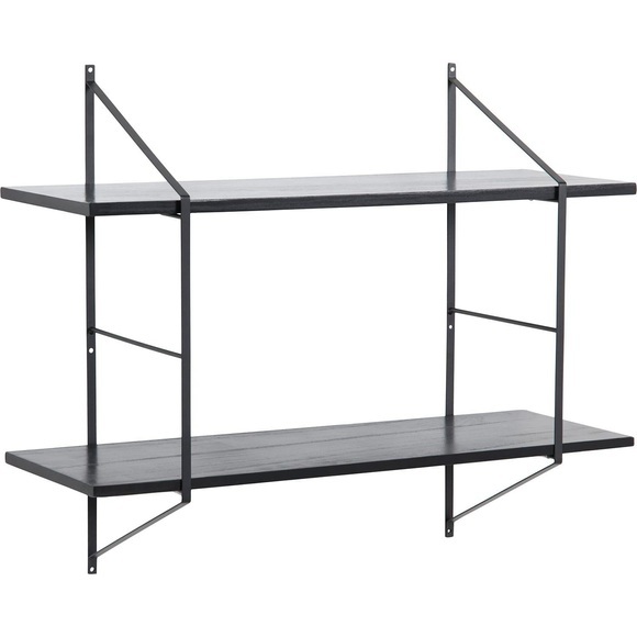 Wandregal Office Paulowniaholz schwarz 76
