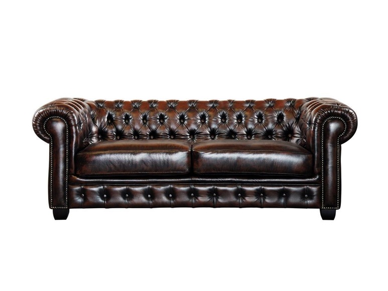 Chesterfield Ledersofa 3Sitzer Büffelleder BRENTON Chesterfield Ledersofa 3Sitzer Büffelleder BRENTON